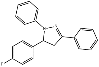 5-(4-fluorophenyl)-1,3-diphenyl-4,5-dihydro-1H-pyrazole 结构式