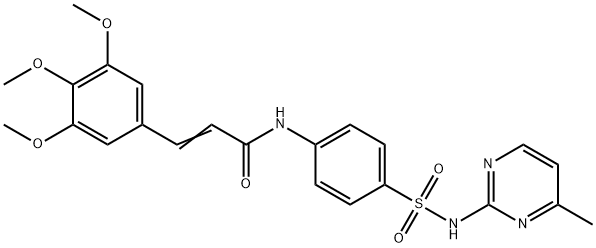 (2E)-N-{4-[(4-methylpyrimidin-2-yl)sulfamoyl]phenyl}-3-(3,4,5-trimethoxyphenyl)prop-2-enamide 结构式