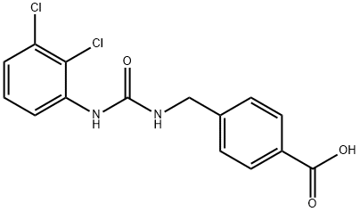 4-((3-(2,3-dichlorophenyl)ureido)methyl)benzoic acid 结构式