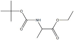 乙基 2-((叔-丁氧基羰基)氨基)丙酸酯 结构式