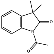 1-乙酰基-3,3-二甲基二氢吲哚-2-酮 结构式