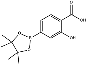 2-hydroxy-4-(4,4,5,5-tetramethyl-1,3,2-dioxaborolan-2-yl)benzoic acid 结构式