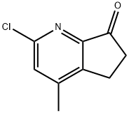 2-氯-4-甲基-5,6-二氢-7H-环戊二烯并[B]吡啶-7-酮 结构式