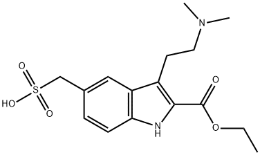 (3-(2-(二甲基氨基)乙基)-2-(乙氧基羰基)-1H-吲哚-5-基)乙磺酸 结构式