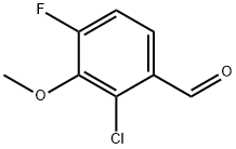 2-CHLORO-4-FLUORO-3-METHOXYBENZALDEHYDE 结构式