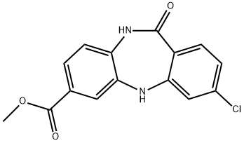 METHYL 3-CHLORO-11-OXO-10,11-DIHYDRO-5H-DIBENZO[B,E][1,4]DIAZEPINE-7-CARBOXYLATE 结构式