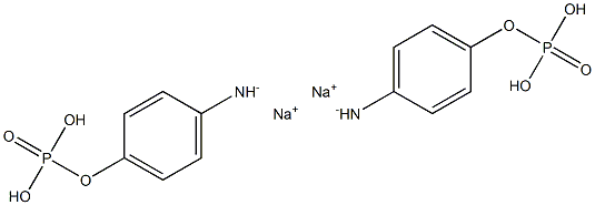 Phenol, 4-amino-, dihydrogen phosphate (ester), disodium salt
 结构式