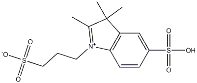 2,3,3-三甲基-5-磺基-1-(3-磺基丙基)-3H-吲哚内盐 结构式