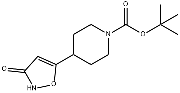 tert-Butyl 4-(3-hydroxyisoxazol-5-yl)piperidine-1-carboxylate 结构式