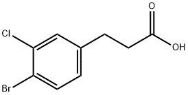 3-(4-溴-3-氯苯基)丙酸 结构式