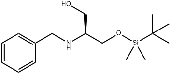 (S)-2-(benzylamino)-3-((tert-butyldimethylsilyl)oxy)propan-1-ol 结构式