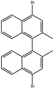 4,4'-dibromo-2,2'-dimethyl-1,1'-binaphthalene 结构式