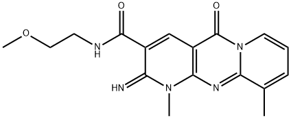 2-imino-N-(2-methoxyethyl)-1,10-dimethyl-5-oxo-1,5-dihydro-2H-dipyrido[1,2-a:2,3-d]pyrimidine-3-carboxamide 结构式