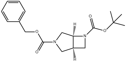 3-benzyl 6-tert-butyl 3,6-diazabicyclo[3.2.0]heptane-3,6-dicarboxylate 结构式