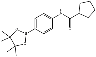 N-(4-(4,4,5,5-四甲基-1,3,2-二氧硼杂环戊烷-2-基)苯基)环戊烷甲酰胺 结构式