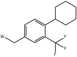 1-环已基-2-三氟甲基-4-溴甲基苯 结构式