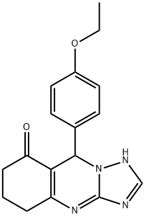 9-(4-ethoxyphenyl)-5,6,7,9-tetrahydro[1,2,4]triazolo[5,1-b]quinazolin-8(4H)-one 结构式