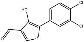 5-(3,4-Dichlorophenyl)-4-hydroxythiophene-3-carbaldehyde 结构式