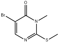 5-溴-3-甲基-2-(甲硫基)嘧啶-4(3H)-酮 结构式