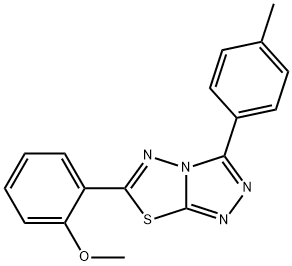 6-(2-methoxyphenyl)-3-(4-methylphenyl)[1,2,4]triazolo[3,4-b][1,3,4]thiadiazole 结构式