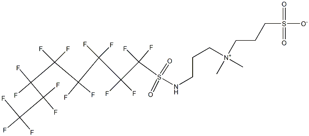 3-[[(1,1,2,2,3,3,4,4,5,5,6,6,7,7,8,8,8-十七氟辛基)磺酰基]氨基]-N,N-二甲基-N-(3-磺基丙基)-1-丙铵内盐 结构式