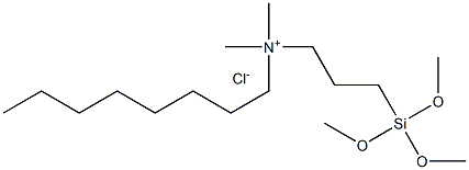 1-Octanaminium, N,N-dimethyl-N-[3-(trimethoxysilyl)propyl]-, chloride 结构式