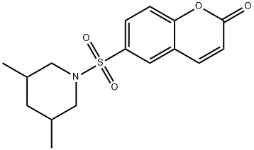 6-[(3,5-dimethylpiperidin-1-yl)sulfonyl]-2H-chromen-2-one 结构式