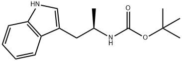 N- ((1R)-2-(1H-吲哚-3-基)-1-甲基-乙基)碳酸叔丁酯 结构式