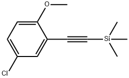 2-(5-氯-2-甲氧基苯基)乙炔基]三甲基硅烷 结构式