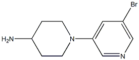 1-(5-bromopyridin-3-yl)piperidin-4-amine 结构式