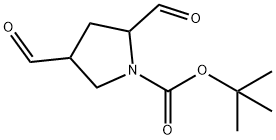 TERT-BUTYL 2,4-DIFORMYLPYRROLIDINE-1-CARBOXYLATE 结构式