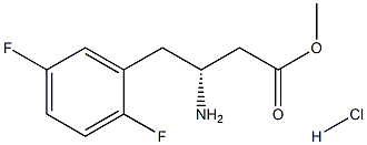 (R)-Methyl 3-amino-4-(2,5-difluorophenyl)butanoate HCl 结构式