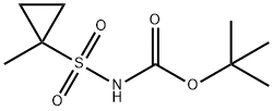 ((1-甲基环丙基)磺酰基)氨基甲酸叔丁酯 结构式