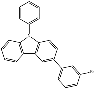 3-(3-溴苯基)-9-苯基咔唑 结构式