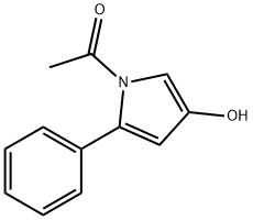 N-乙酰基-5-苯基吡咯-3-酚 结构式
