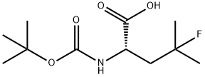 (S)-2 - ((叔丁氧基羰基)氨基)-4-氟-4-甲基戊酸 结构式