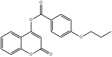 2-oxo-2H-chromen-4-yl 4-propoxybenzoate 结构式