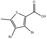 3,4-Dibromo-5-methylthiophene-2-carboxylic acid 结构式