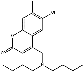 4-[(dibutylamino)methyl]-6-hydroxy-7-methyl-2H-chromen-2-one 结构式
