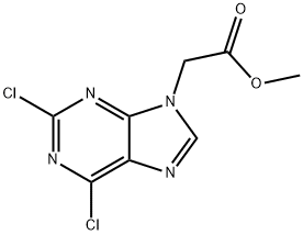 2,6-dichloro-9-((methoxycarbonyl)methyl)-9H-purine 结构式
