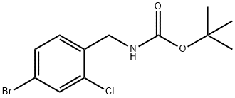 叔丁基(4-溴-2-氯苄基)氨基甲酸酯 结构式