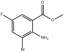 2-氨基-3-溴-5-氟苯甲酸甲酯 结构式