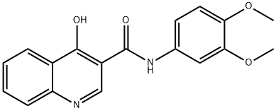 N-(3,4-dimethoxyphenyl)-4-oxo-1,4-dihydroquinoline-3-carboxamide 结构式