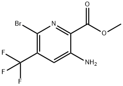 3-氨基-6-溴-5-(三氟甲基)吡啶甲酸甲酯 结构式