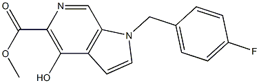 1H-Pyrrolo[2,3-c]pyridine-5-carboxylic acid, 1-[(4-fluorophenyl)methyl]-4-hydroxy-, methyl ester
 结构式