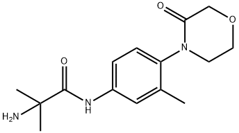 2-Amino-2-methyl-N-(3-methyl-4-(3-oxomorpholino)phenyl)propanamide 结构式