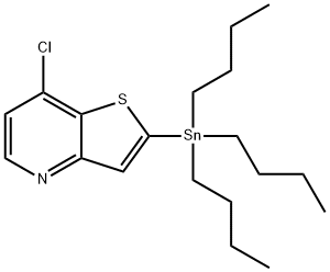 7-chloro-2-tributylstannanyl-thieno[3,2-b]pyridine 结构式
