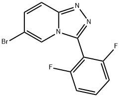 6-Bromo-3-(2,6-difluorophenyl)-[1,2,4]triazolo[4,3-a]pyridine 结构式