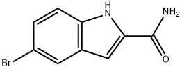 5-溴-1H-吲哚-2-甲酰胺 结构式