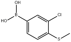 (3-氯-4-(甲硫基)苯基)硼酸 结构式